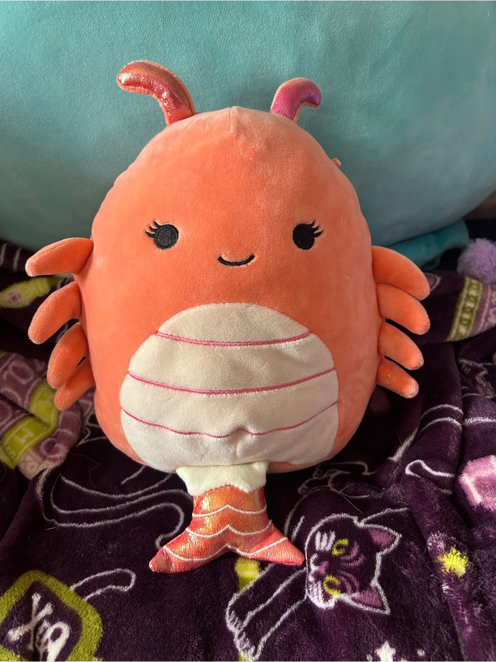 Squishmallow - Simone - Shrimp/Crawfish Plush Crab Stuffed Animal Toy - Coral
